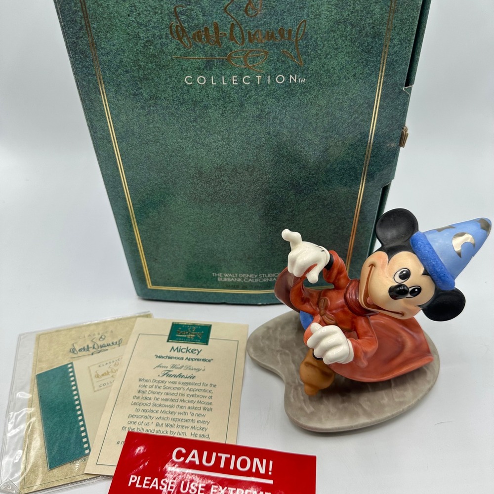 Walt Disney Classics WDCC Fantasia Mickey Mischievous Apprentice Figurine w/ COA
